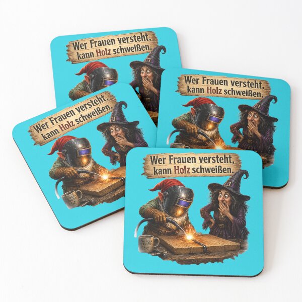 Item preview, Wer Frauen versteht, kann Holz schweißen | Funny German Welder Gnome & Witch Design designed and sold by Alpine-Ink.