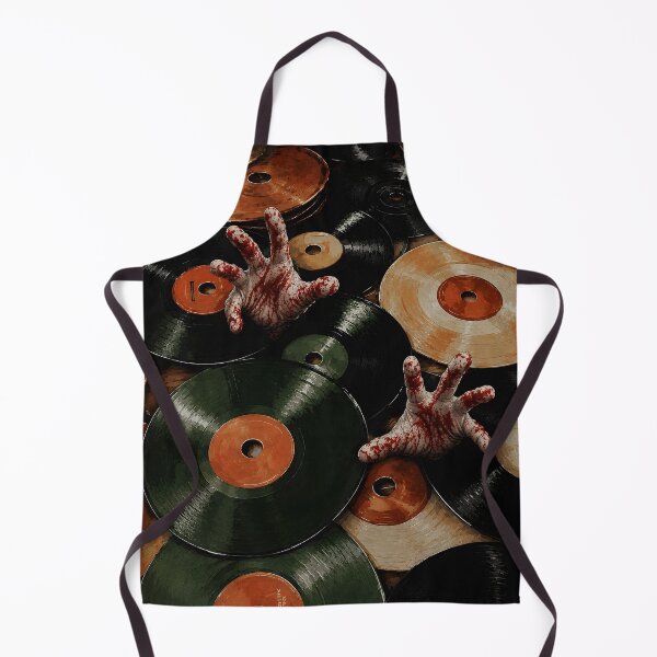 Item preview, Hands Buried Beneath Vintage Music Labels in an Expressive Mixed Media Collage designed and sold by ArtsyGlaze.