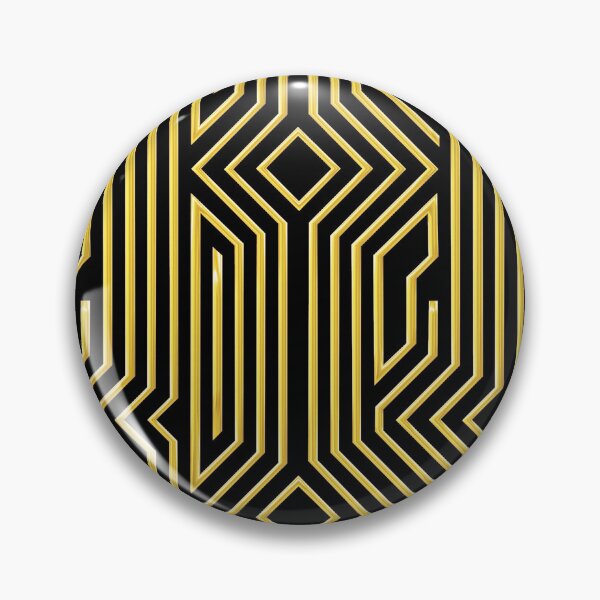 Artikelvorschau, 3D-Architekturmuster im Art-Deco-Stil in Goldfarbe entworfen und verkauft von DEC02.