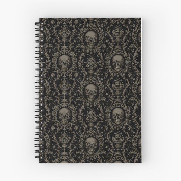 Item preview, Antique Gothic Skull Damask - Vintage Rose Halloween Art designed and sold by cabuks.