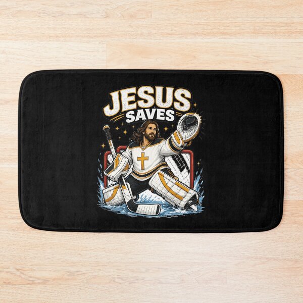 Item preview, Jesus Saves Goalie | Funny Christian Ice Hockey Humor designed and sold by Cree8if.