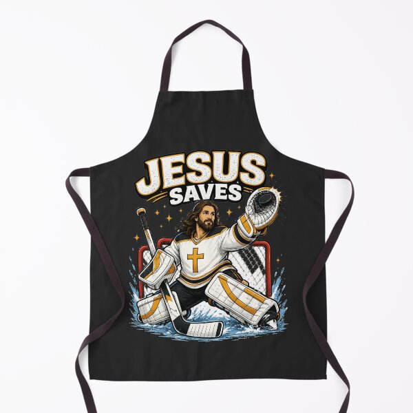 Item preview, Jesus Saves Goalie | Funny Christian Ice Hockey Humor designed and sold by Cree8if.