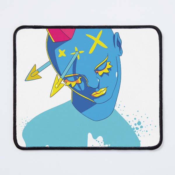 Item preview, Surreal Blue Head Pierced by Golden Arrows designed and sold by ndesigne.