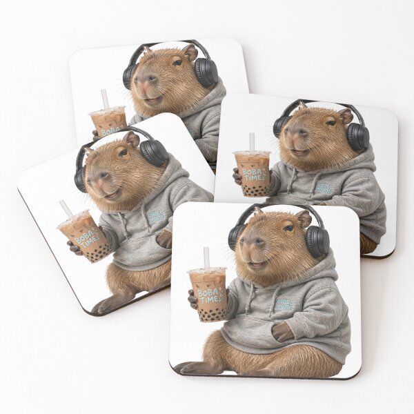 Item preview, Chill Capybara Boba Time designed and sold by HAYA6395.