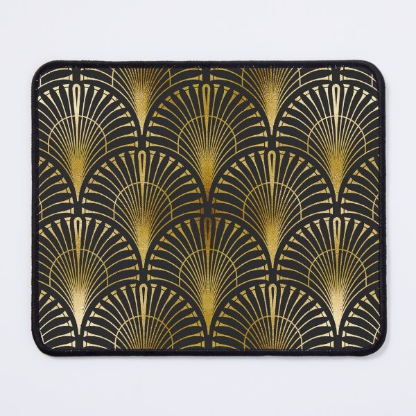 Item preview, Vintage Art Deco Golden And Black Fan Pattern  designed and sold by DEC02.