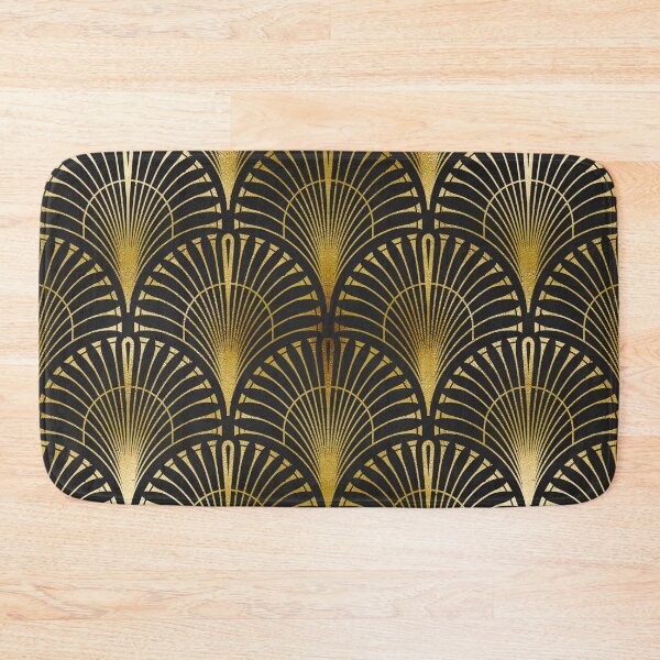 Item preview, Vintage Art Deco Golden And Black Fan Pattern  designed and sold by DEC02.