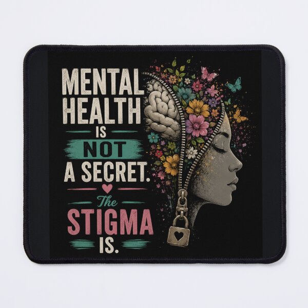 Item preview, Mental Health Is Not A Secret Stigma Is Art designed and sold by WordsplusFabric.