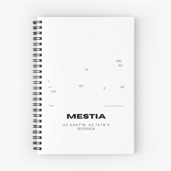 Item preview, Mestia Georgia Minimalist City Map with Coordinates | Modern Street Map Art Print designed and sold by RM-Journey.