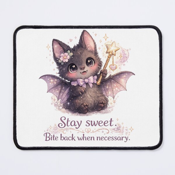 Item preview, Stay Sweet Bite Back When Necessary | Cute Baby Bat Fairy designed and sold by CosmicCutouts.