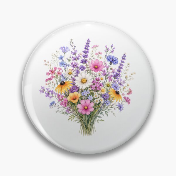 Item preview, Watercolor Wildflower Bouquet Flower Botanical Illustration | Bouquet Floral Art designed and sold by Ethereal-Rain.