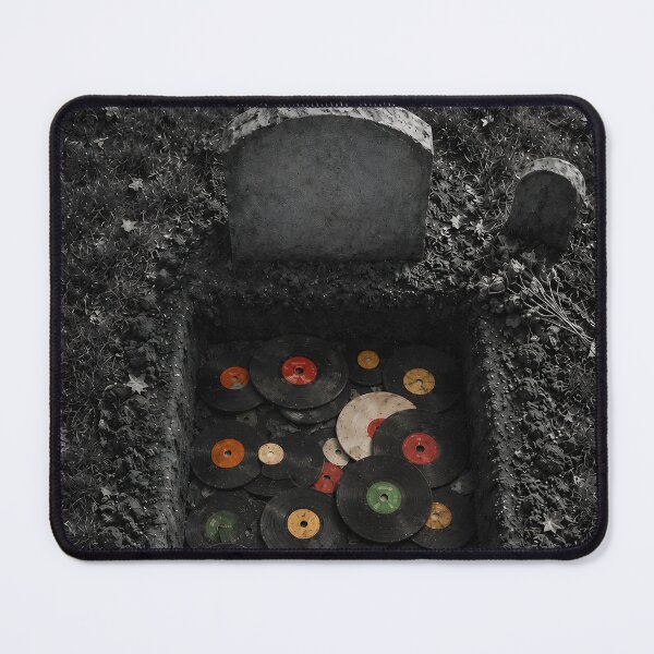 Item preview, Buried Music CDs and Vintage Labels in a Meaningful Nostalgic Collage designed and sold by ArtsyGlaze.