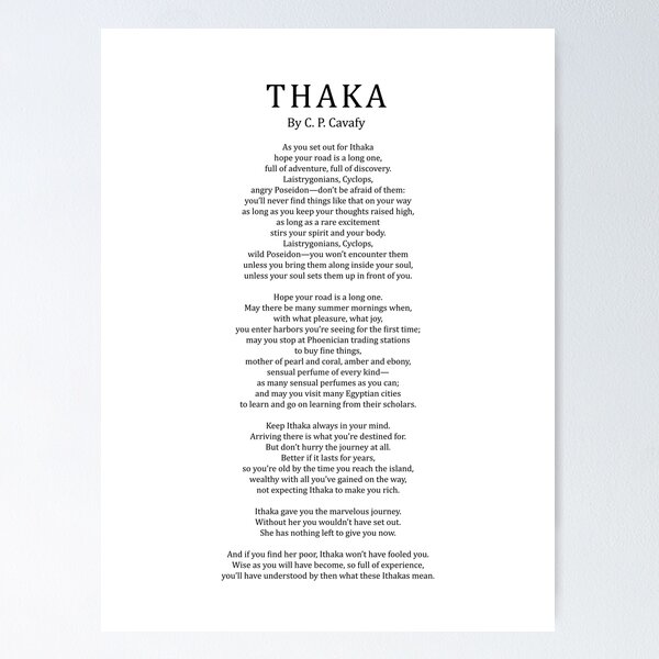 Item preview, Ithaka Poem  designed and sold by corbrand.