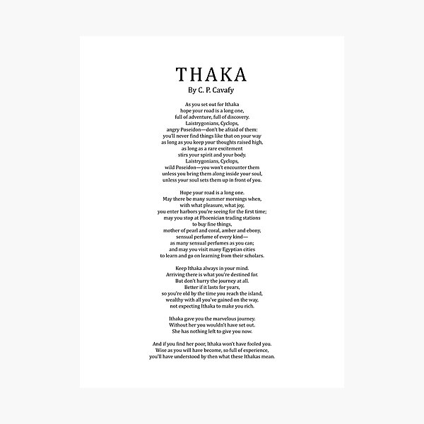 Item preview, Ithaka Poem  designed and sold by corbrand.