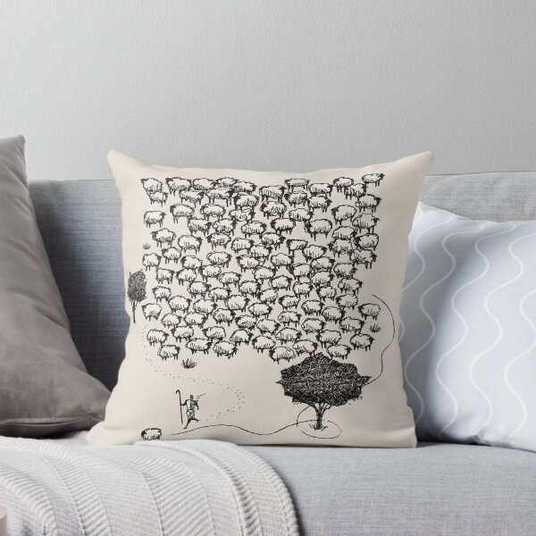 Item preview, Minimalist Shepherd and Sheep Wall Art | Rustic Farm Sketch | Black and White Line Art | Vintage Pastoral Illustration designed and sold by  Mirai_Art.