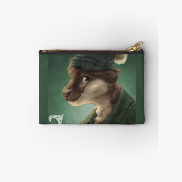 Artikelvorschau, Porträt eines pelzigen Otters (grüner Hintergrund) entworfen und verkauft von JaybirdArtCreations.