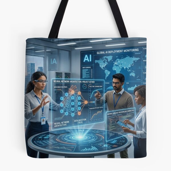 Item preview, Neural Network Architecture: Global AI Monitoring designed and sold by caffeinepixels.