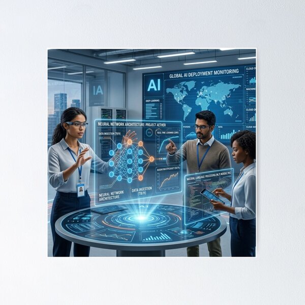 Item preview, Neural Network Architecture: Global AI Monitoring designed and sold by caffeinepixels.