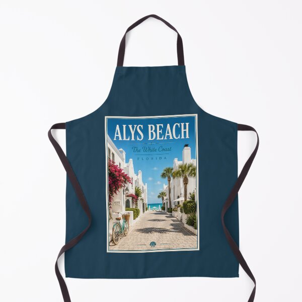 Item preview, Alys Beach | The White Coast Vintage Travel Poster | Florida 30A designed and sold by piketo.