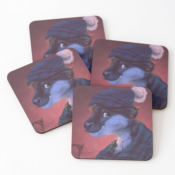 Item preview, Furry Otter Portrait (red background) designed and sold by JaybirdArtCreations.
