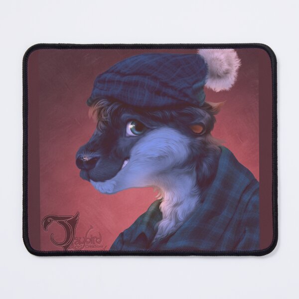 Item preview, Furry Otter Portrait (red background) designed and sold by JaybirdArtCreations.