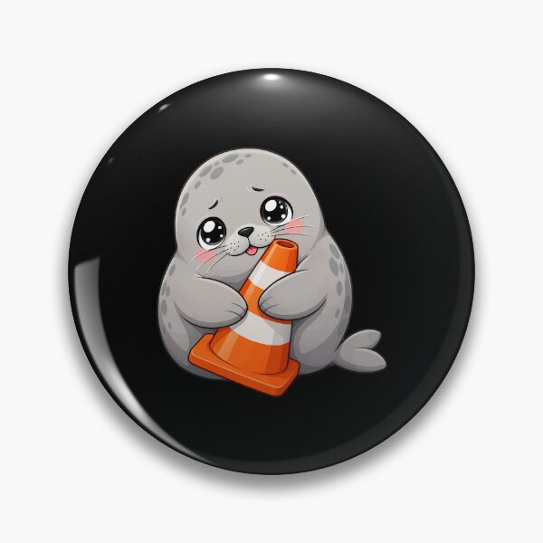 Item preview, Neil the Seal Cute Seal Hugging Traffic Cone - Funny Animal Lover Gift designed and sold by Uglyandcute.