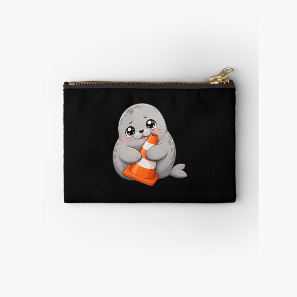 Item preview, Neil the Seal Cute Seal Hugging Traffic Cone - Funny Animal Lover Gift designed and sold by Uglyandcute.