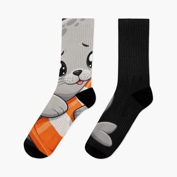 Item preview, Neil the Seal Cute Seal Hugging Traffic Cone - Funny Animal Lover Gift designed and sold by Uglyandcute.