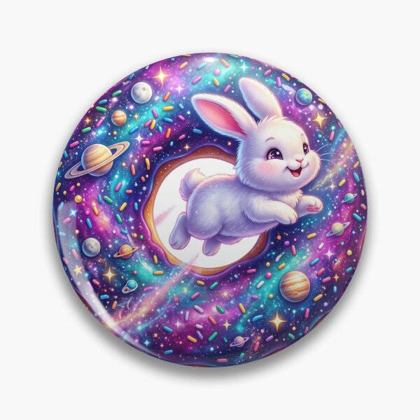 Item preview, Bunny jumping galaxy donut designed and sold by kidoramagic.