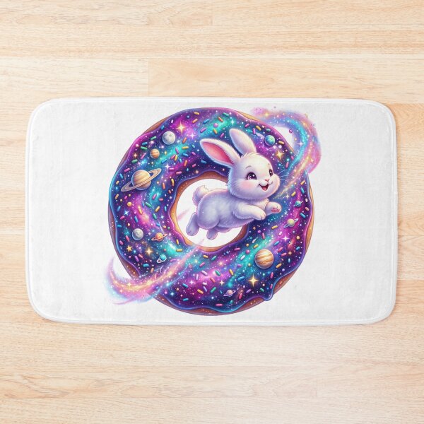 Item preview, Bunny jumping galaxy donut designed and sold by kidoramagic.
