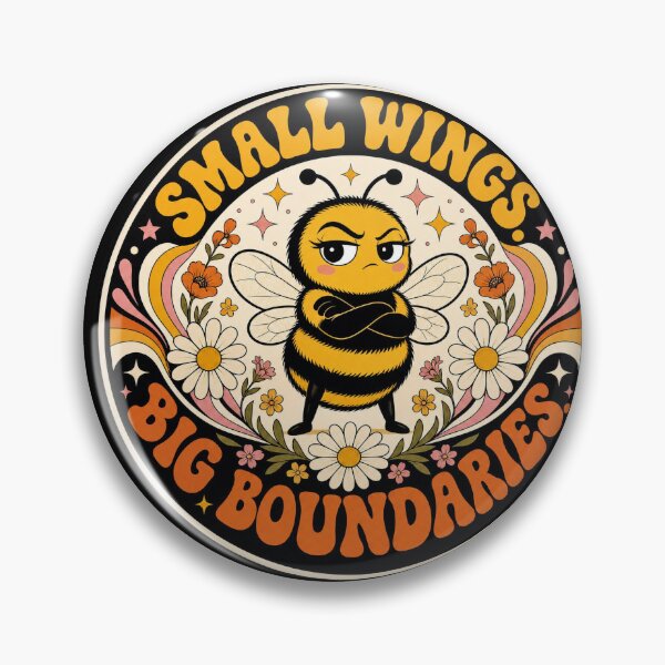 Item preview, Small Wings Big Boundaries - Sassy Retro Bee designed and sold by Graphic Vibe Designs.