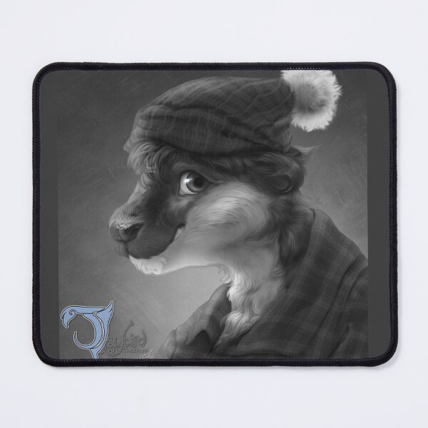 Item preview, Furry Otter Portrait (B&W version) designed and sold by JaybirdArtCreations.
