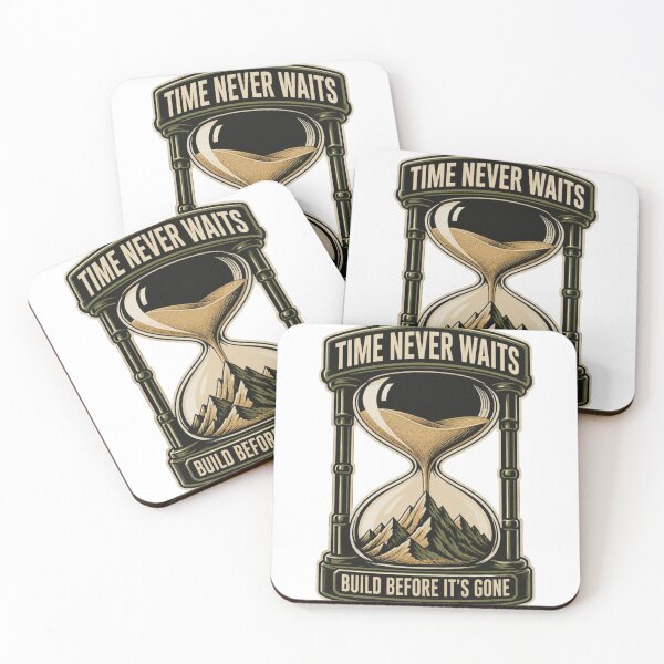 Item preview, TIME NEVER WAITS | Minimal Hourglass  designed and sold by AtomicThreadCo.