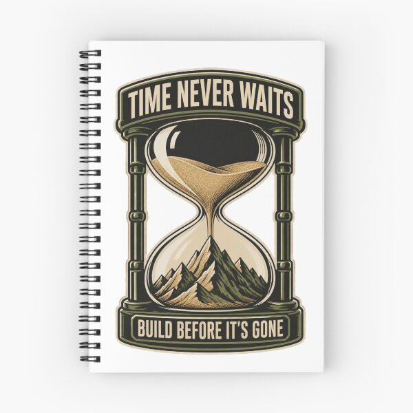 Item preview, TIME NEVER WAITS | Minimal Hourglass  designed and sold by AtomicThreadCo.