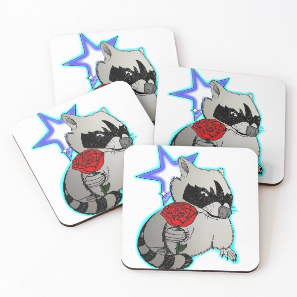 Item preview, Romantic Raccoon with Red Rose! ♡ designed and sold by xSt4rdustxart.