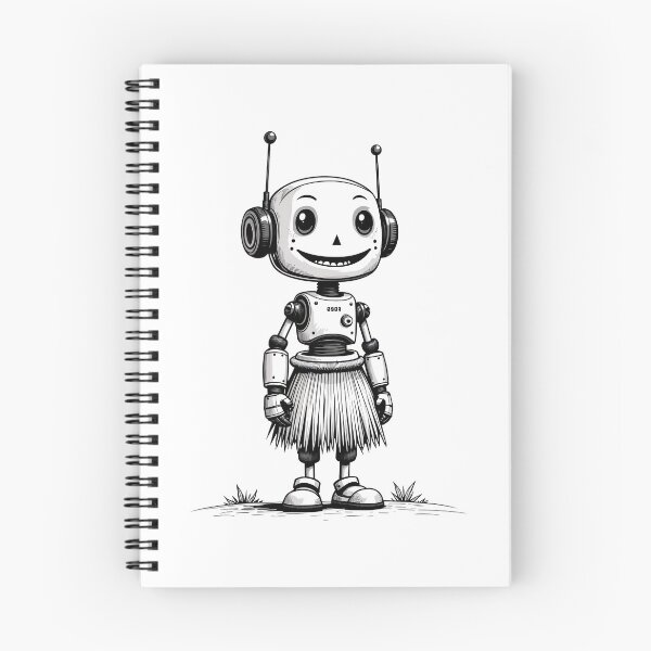 Item preview, Cute Robot Drummer - Kawaii Cartoon Robot Character Art designed and sold by Rokoyo Prints.