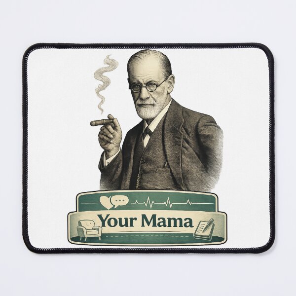 Item preview, Freud Illustration Vintage Therapy Humor Portrait for Psychology Humor Lovers designed and sold by RickE.