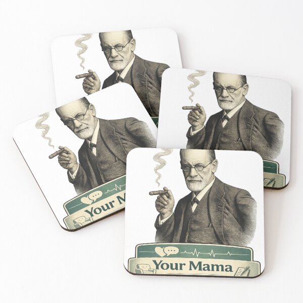 Item preview, Freud Illustration Vintage Therapy Humor Portrait for Psychology Humor Lovers designed and sold by RickE.
