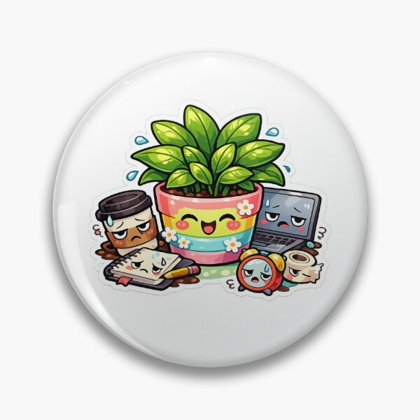 Item preview, Office Plant Sticker Kawaii Desk Aesthetic for Plant Lovers & Office Workers designed and sold by CutePrintCorner.