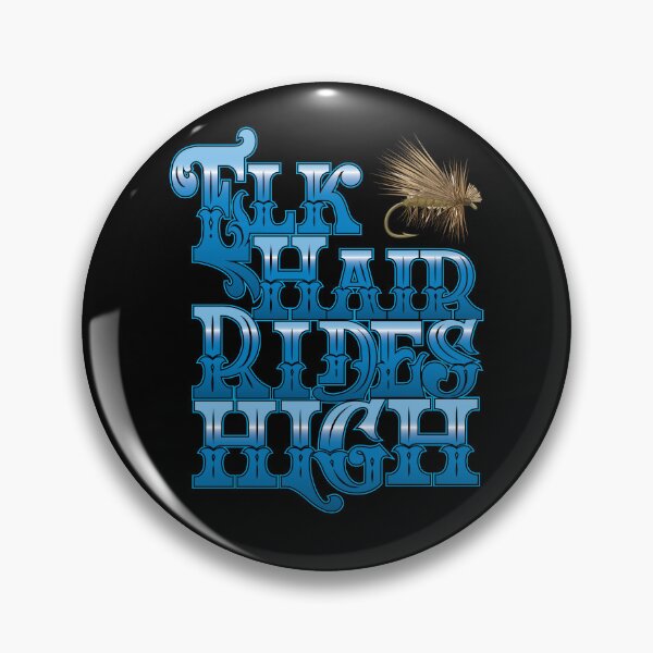 Item preview, Fly fishing text illustration "Elk Hair Rides High", caddis dry fly. designed and sold by Art-Horizon.