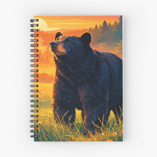 Item preview, American Black Bear Retro Style Digital Animal Art designed and sold by kakarikihill.