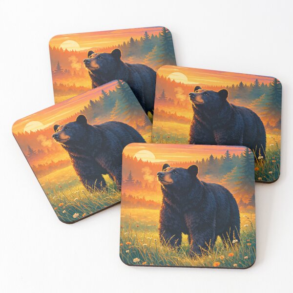 Item preview, American Black Bear Retro Style Digital Animal Art designed and sold by kakarikihill.