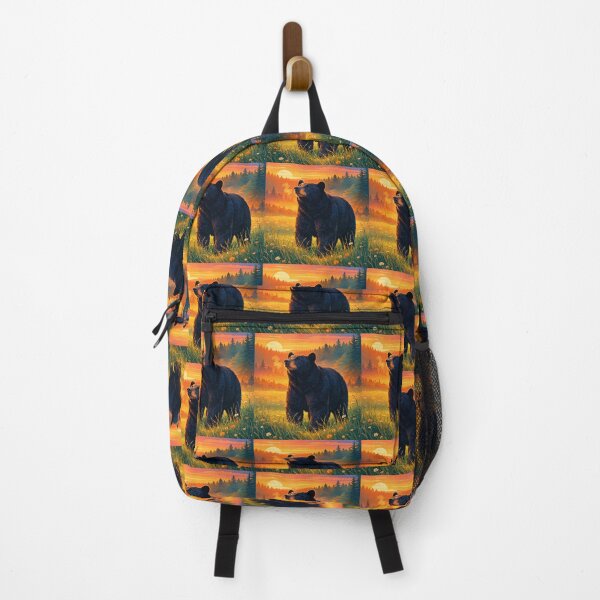 Item preview, American Black Bear Retro Style Digital Animal Art designed and sold by kakarikihill.