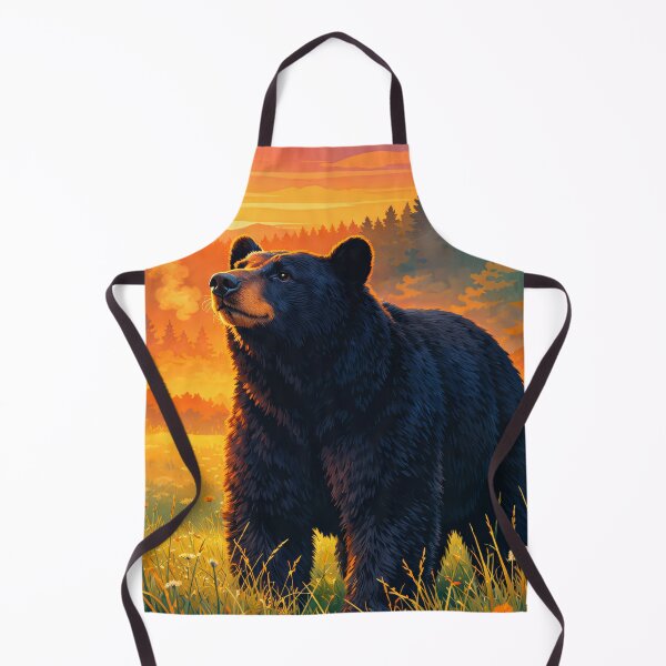 Item preview, American Black Bear Retro Style Digital Animal Art designed and sold by kakarikihill.