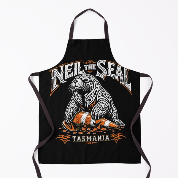 Item preview, Neil the Seal Tribal Tattoo Tasmania Funny Meme Black T-Shirt designed and sold by Uglyandcute.