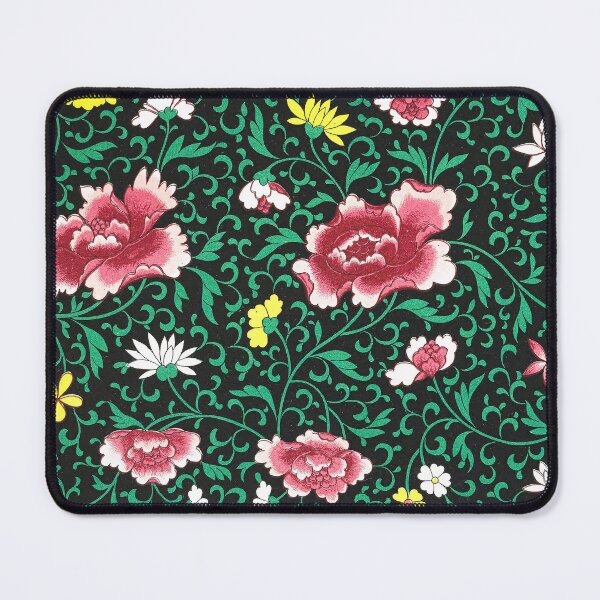 Item preview, Vintage Black and Green Chinoiserie Floral Pattern designed and sold by The Ravens Ballad.