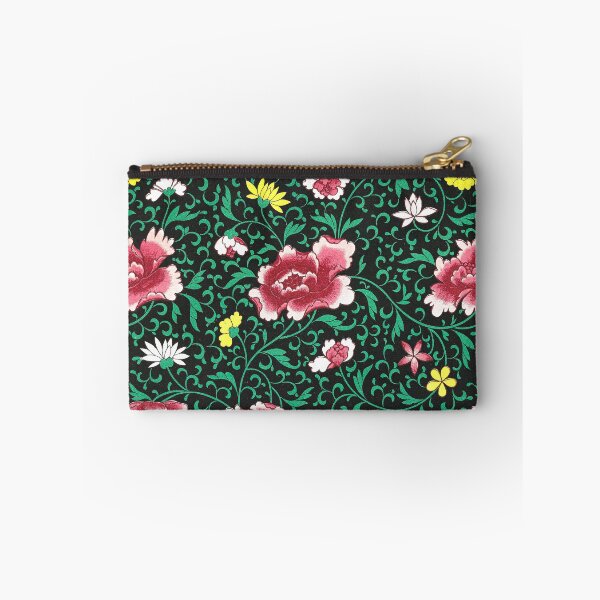 Item preview, Vintage Black and Green Chinoiserie Floral Pattern designed and sold by The Ravens Ballad.