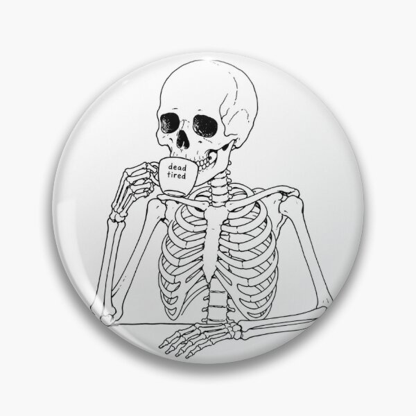 Item preview, DEAD TIRED SKELETON designed and sold by stickersbykristen.