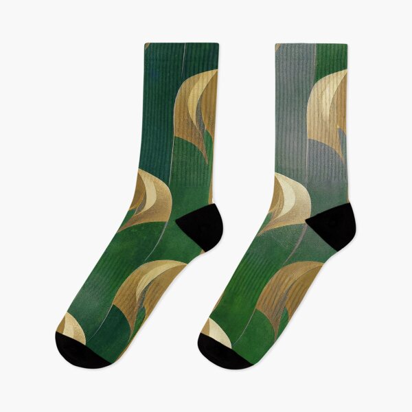 Item preview, Art Deco Emerald-Green Hues And Golden Pattern designed and sold by DEC02.
