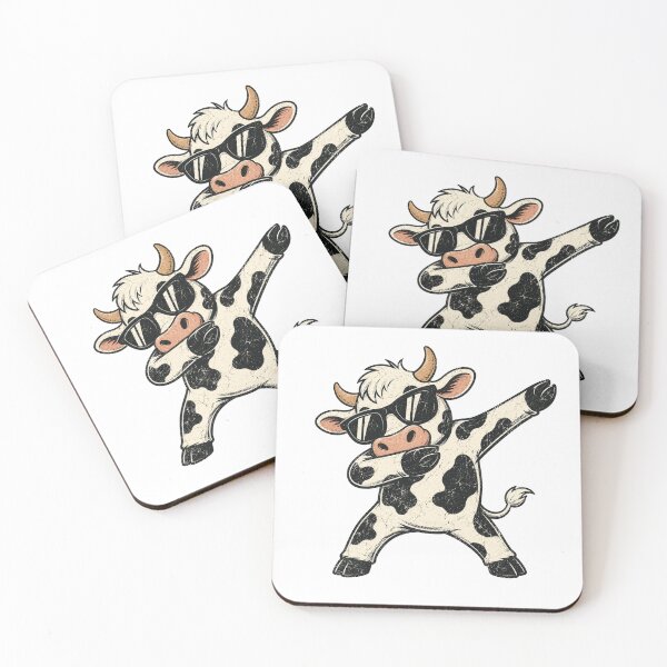 Item preview, Dabbing Cow Wearing Sunglasses Funny Farm Animal designed and sold by Moizento.