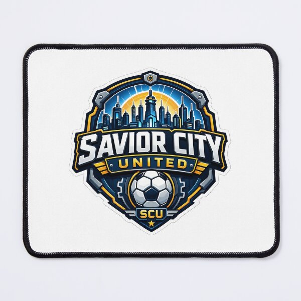 Item preview, Savior City United Futuristic Robot Soccer Club Crest designed and sold by Savior City Artifacts.